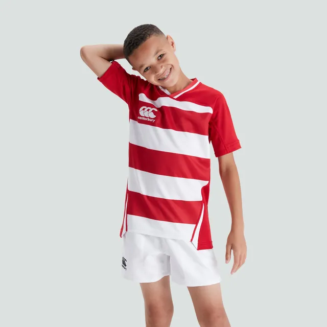 canterbury-junior-vapodri-evader-hooped-maglia-rugby-rosso image 1