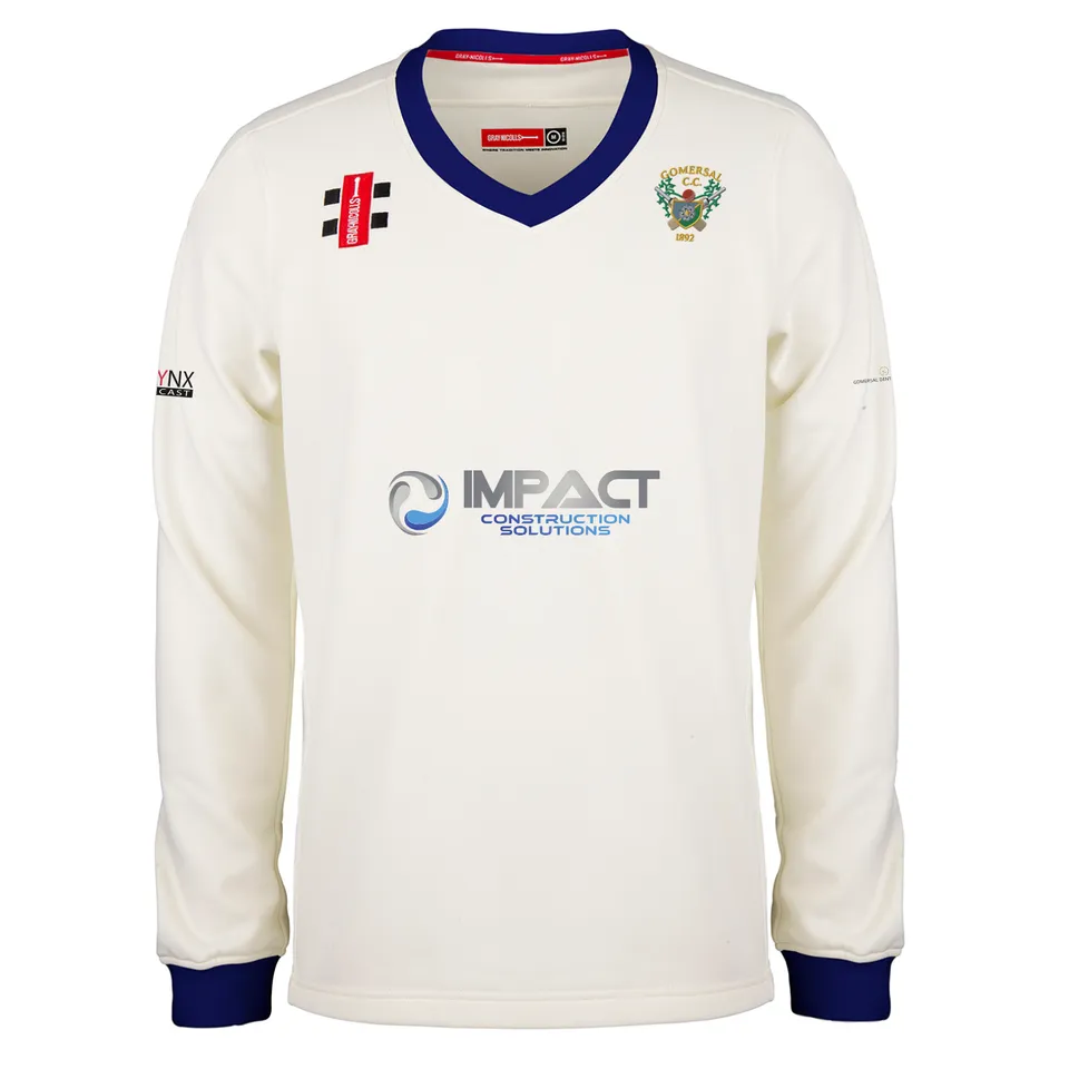 gray-nicolls-gomersal-cc-junior-maglione-match-pro-performance-avorio-navy image 1