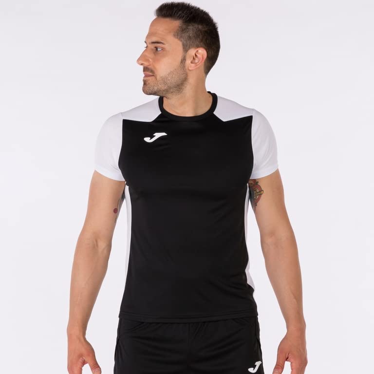 joma-record-ii-t-shirt-a-manica-corta-nera-bianca-uomo image 3