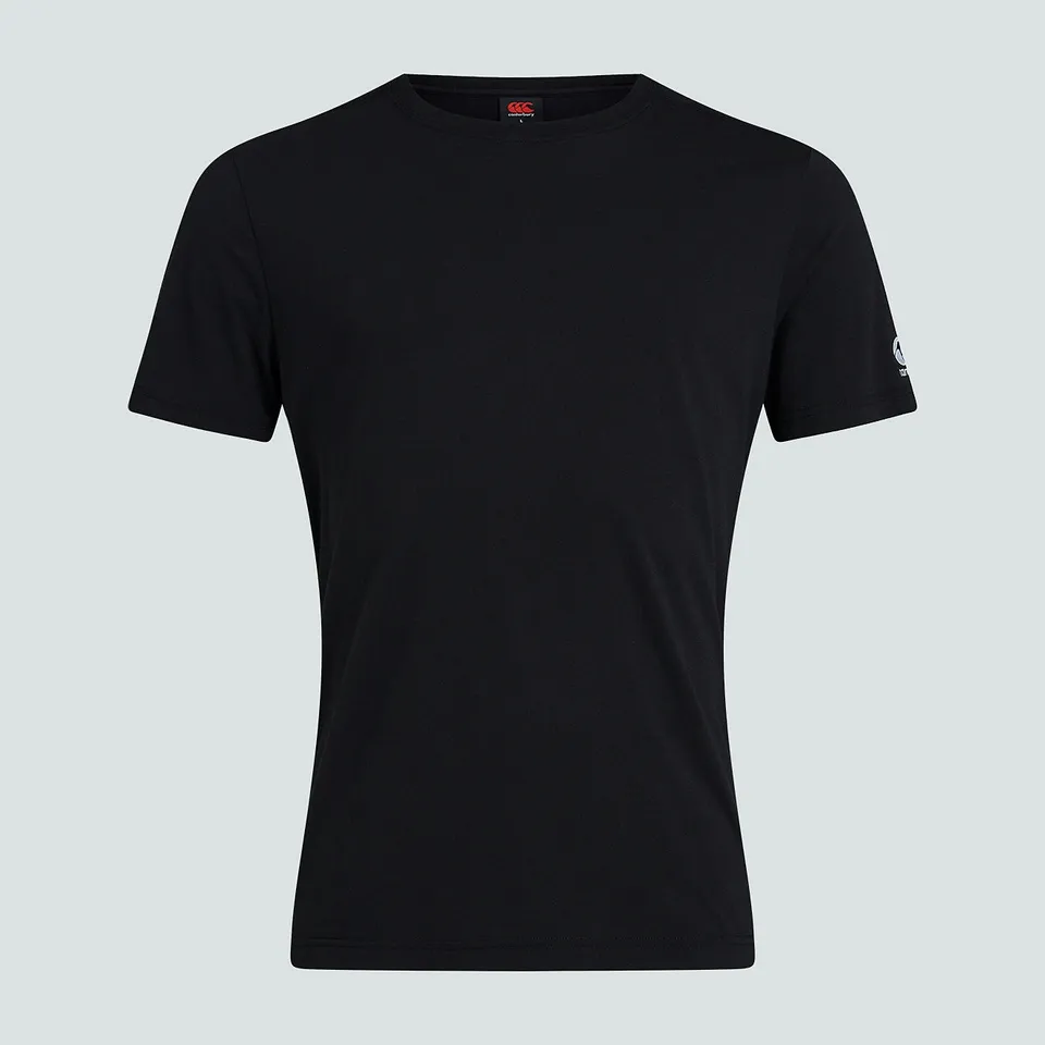 canterbury-club-plain-tee-t-shirt-uomo-nera-personalizzabile image 1