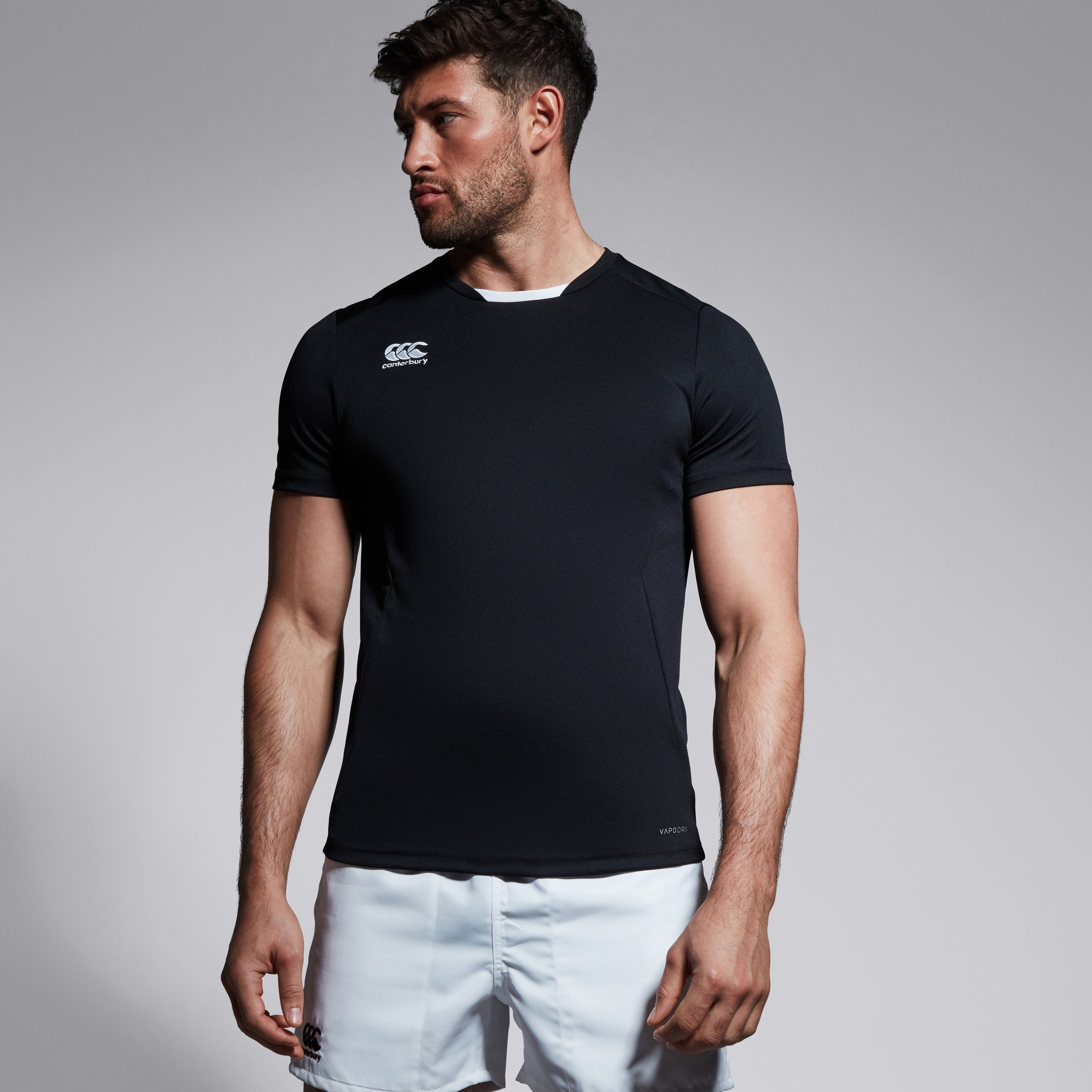 canterbury-mens-club-dry-tee-black-uomo-t-shirt-tecnica-rugby image 4