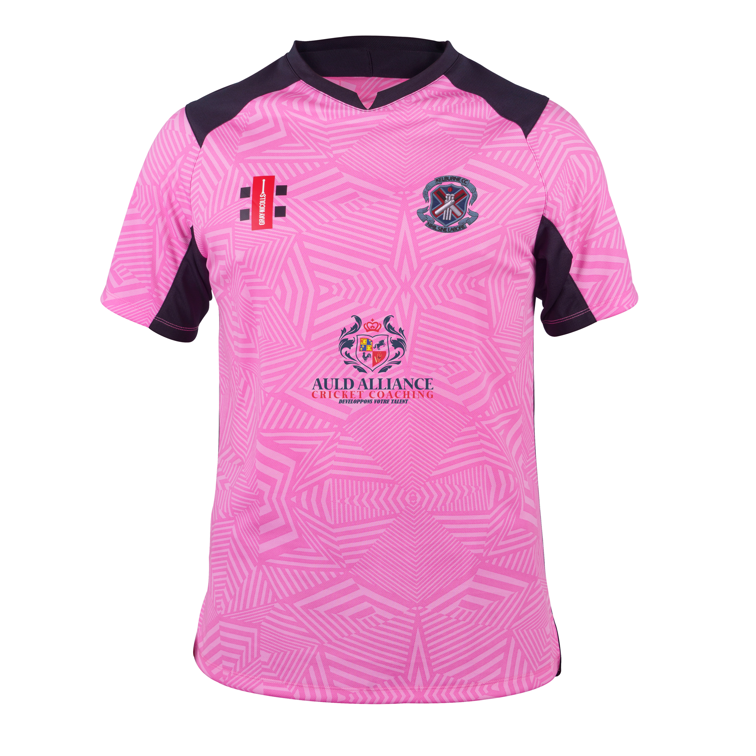 gray-nicolls-kelburne-cc-senior-pro-t20-maglia-gara-manica-corta-rosa-nero image 1