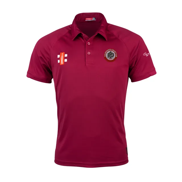 gray-nicolls-matrix-v2-polo-manica-corta-cricket-junior-cullingworth-cc-bordeaux image 1
