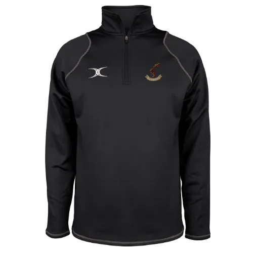 gilbert-rugby-hook-and-odiham-rfc-quest-pile-1-4-zip-uomo-nero image 1