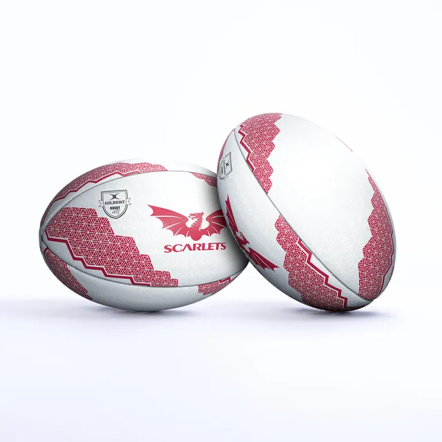 gilbert-rugby-scarlets-supporter-ball-pallone-rugby-tifosi-misura-4-5 image 1