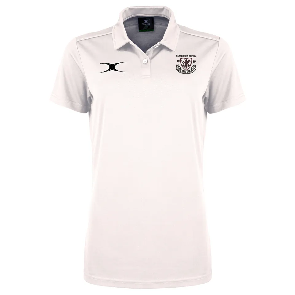 gilbert-rugby-somerset-referees-photon-ii-polo-donna-bianca-manica-corta image 1