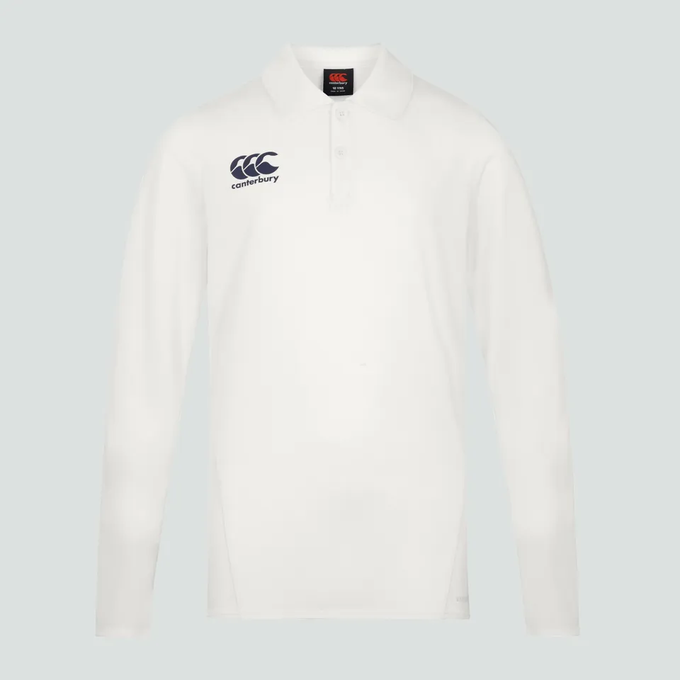 canterbury-mens-cricket-long-sleeved-polo-shirt-cream-polo-cricket-uomo-manica-l image 1