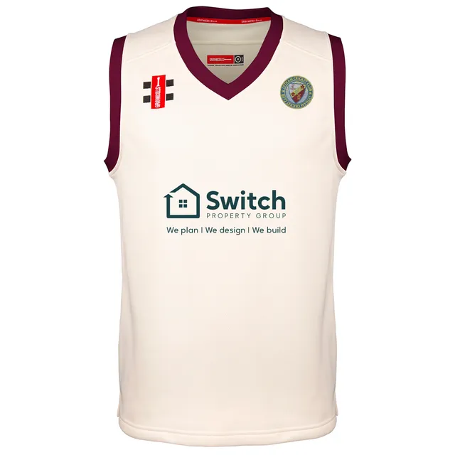 gray-nicolls-pro-performance-lytham-cc-adulto-gilet-match-avorio-bordeaux image 1
