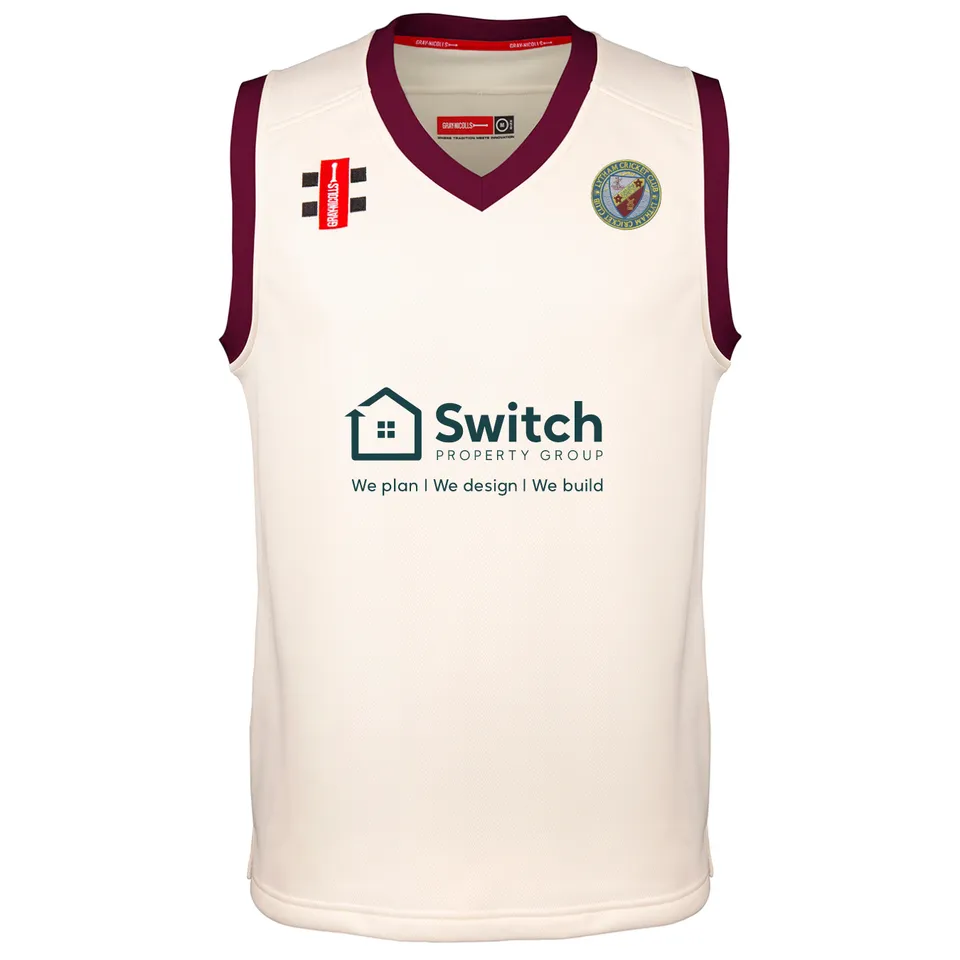 gray-nicolls-pro-performance-lytham-cc-adulto-gilet-match-avorio-bordeaux image 1