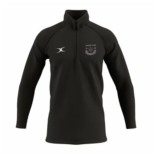 gilbert-rugby-somerset-referees-society-gts-pile-1-4-zip-donna-nero image 1