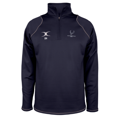 gilbert-rugby-north-ribblesdale-rfc-junior-quest-pile-1-4-zip-blu-navy-scuro image 1