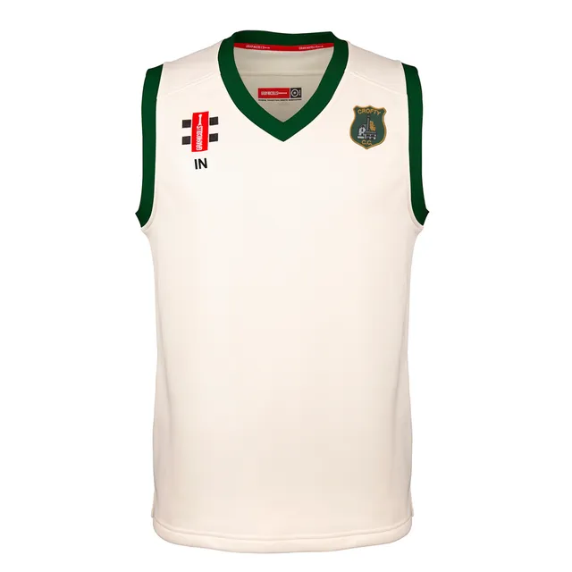 gray-nicolls-crofty-holman-cc-pro-performance-slipover-senior-ivory-verde image 1