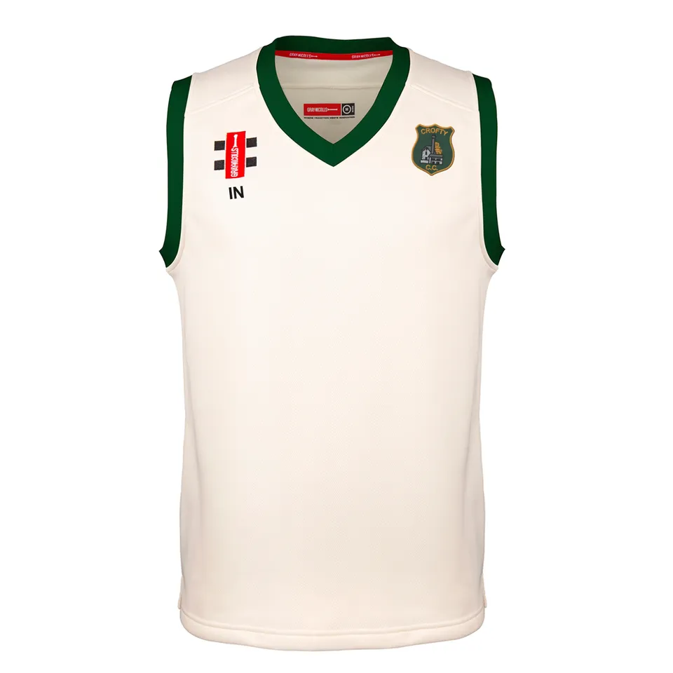 gray-nicolls-crofty-holman-cc-pro-performance-slipover-senior-ivory-verde image 1