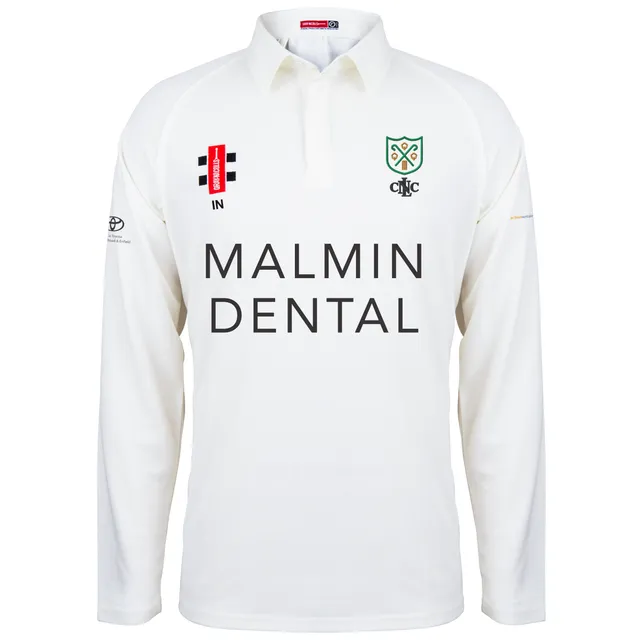 gray-nicolls-matrix-v2-camicia-cricket-manica-lunga-senior-avorio-north-london-c image 1