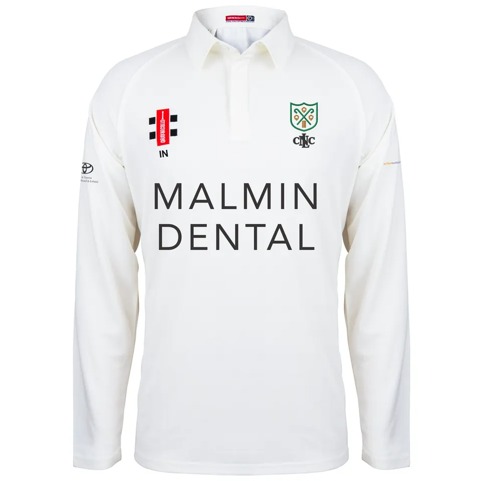 gray-nicolls-matrix-v2-camicia-cricket-manica-lunga-senior-avorio-north-london-c image 1