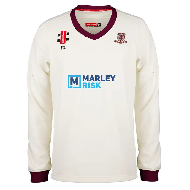 gray-nicolls-ellesmere-senior-pro-performance-maglione-match-avorio-maroon-adult image 1