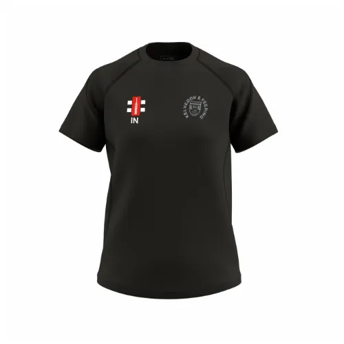 gray-nicolls-kelvedon-feering-cc-donna-t-shirt-gts-manica-corta-nera image 1